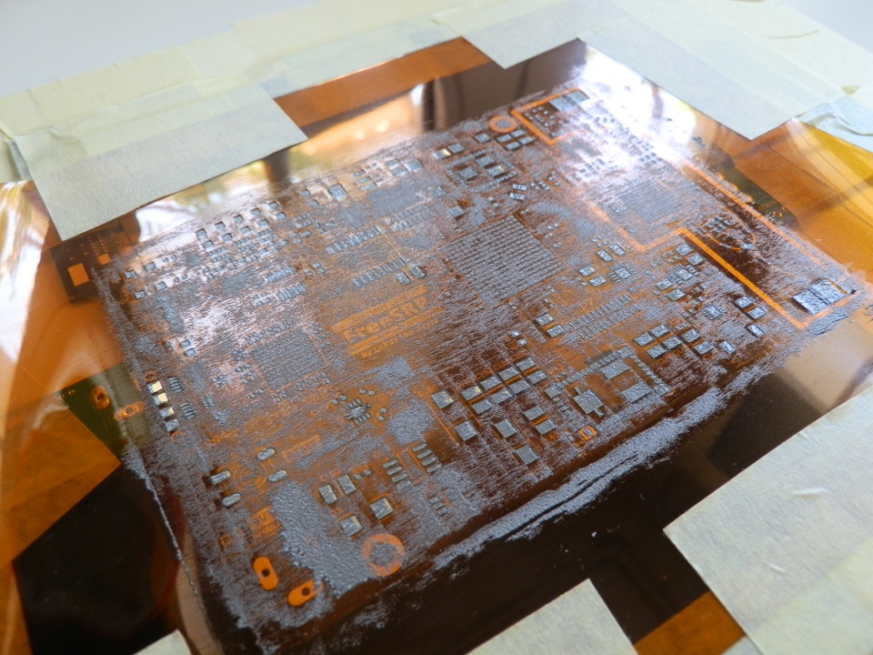 PCB with top side stencil