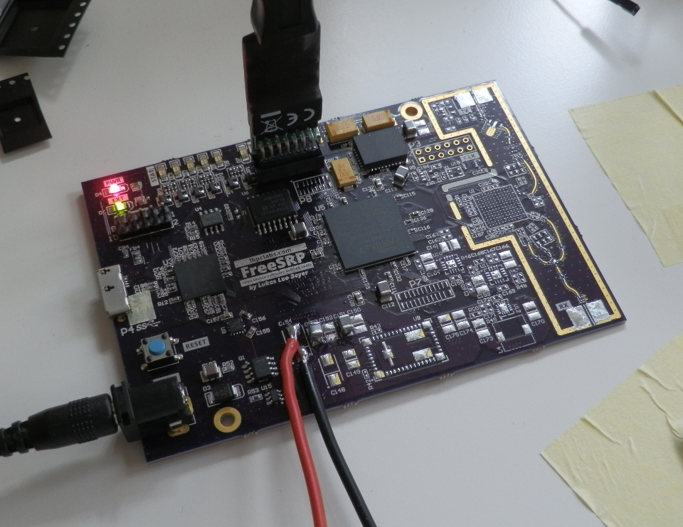 PCB with digital sections assembled